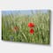 Designart - Rural Landscape with Red Poppies - Large Landscape Canvas Art